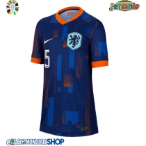 Maglie da calcio Olanda Nathan Ake #5 Seconda Maglia Femminile Europei 2024 Manica Corta